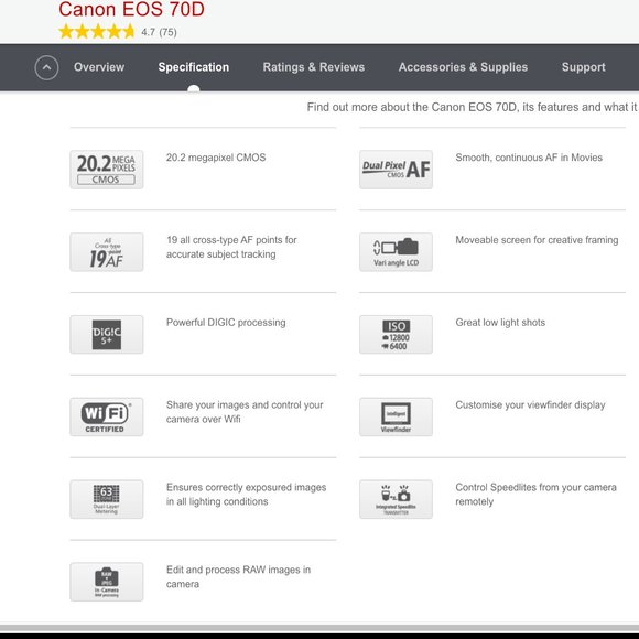 Canon EOS 70D DSLR Camera Body + Accessories - Picture 15 of 17